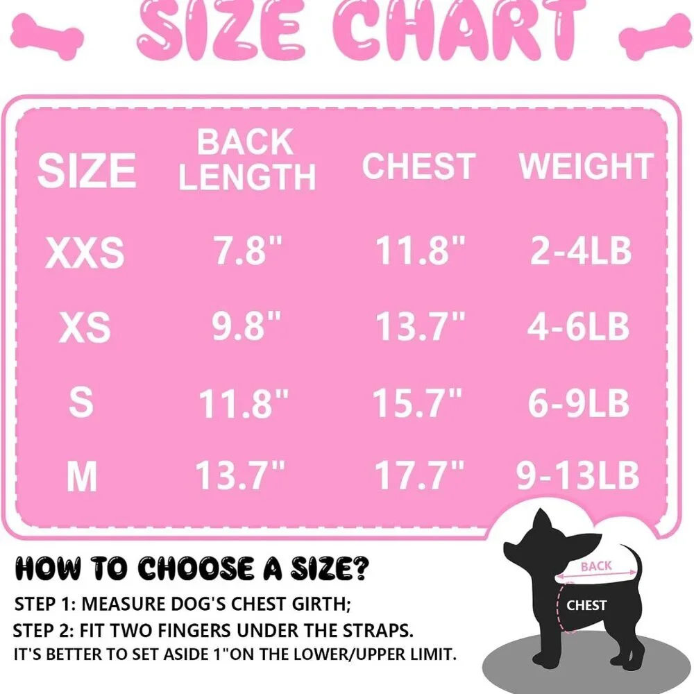 Comfortable and Stylish XX-Small Dog Outfits - 4-Piece Summer Collection